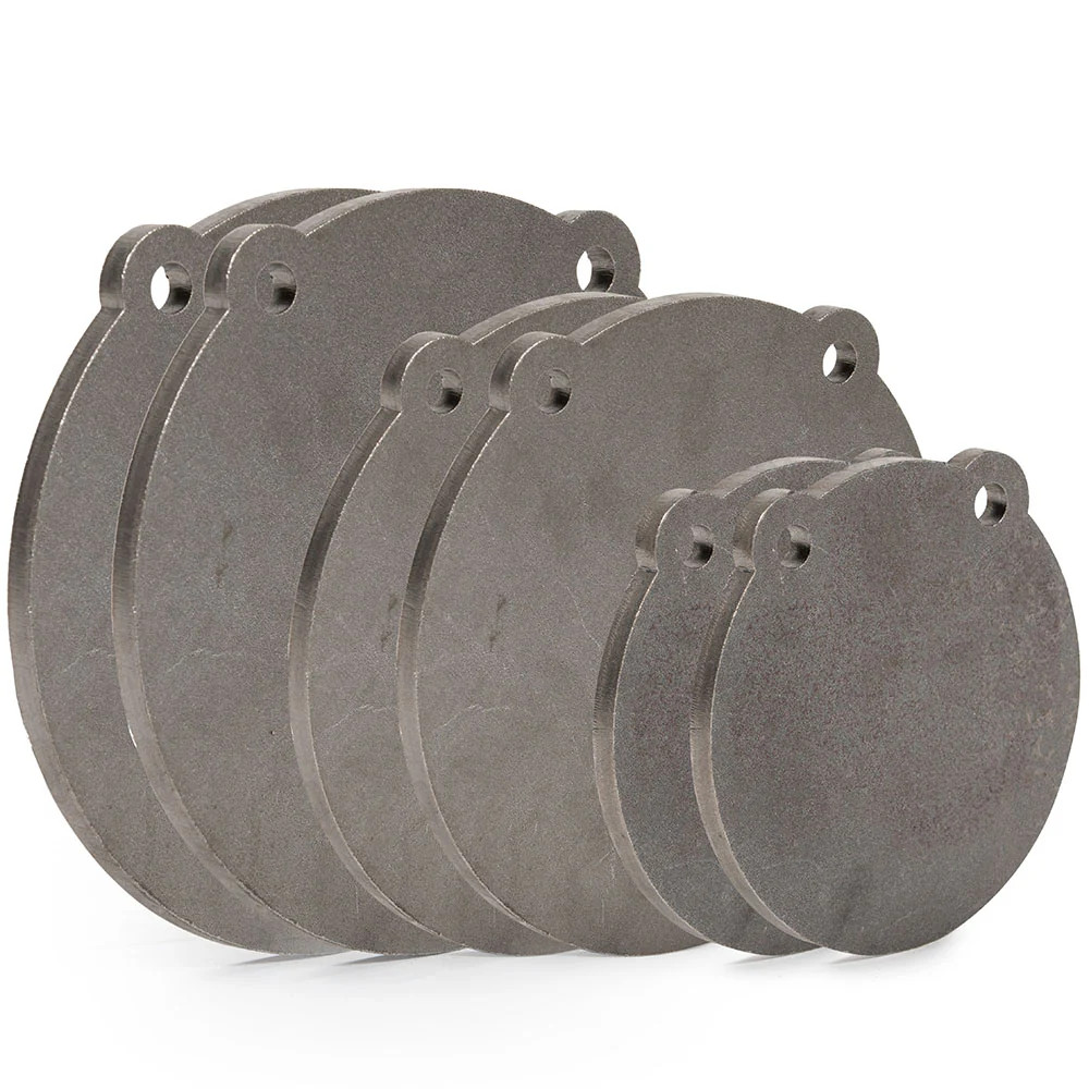 2 Sets of 3/8" AR500 Steel Gong Shooting Targets, Laser-Cut