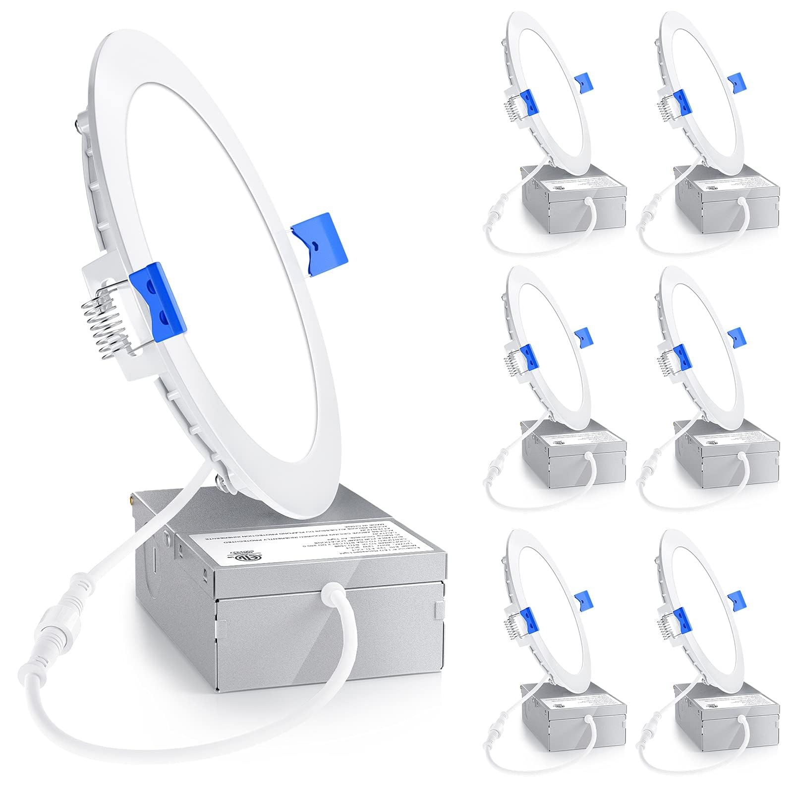 Ensenior 6 Pack 6 Inch LED Recessed Light, Dimmable, 6 Inch, 5000k - Daylight