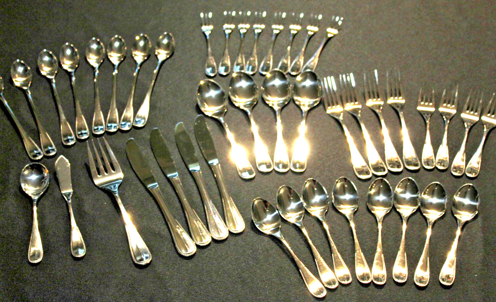 Oxford Hall Crystal Palace 43 Pieces Stainless Flatware