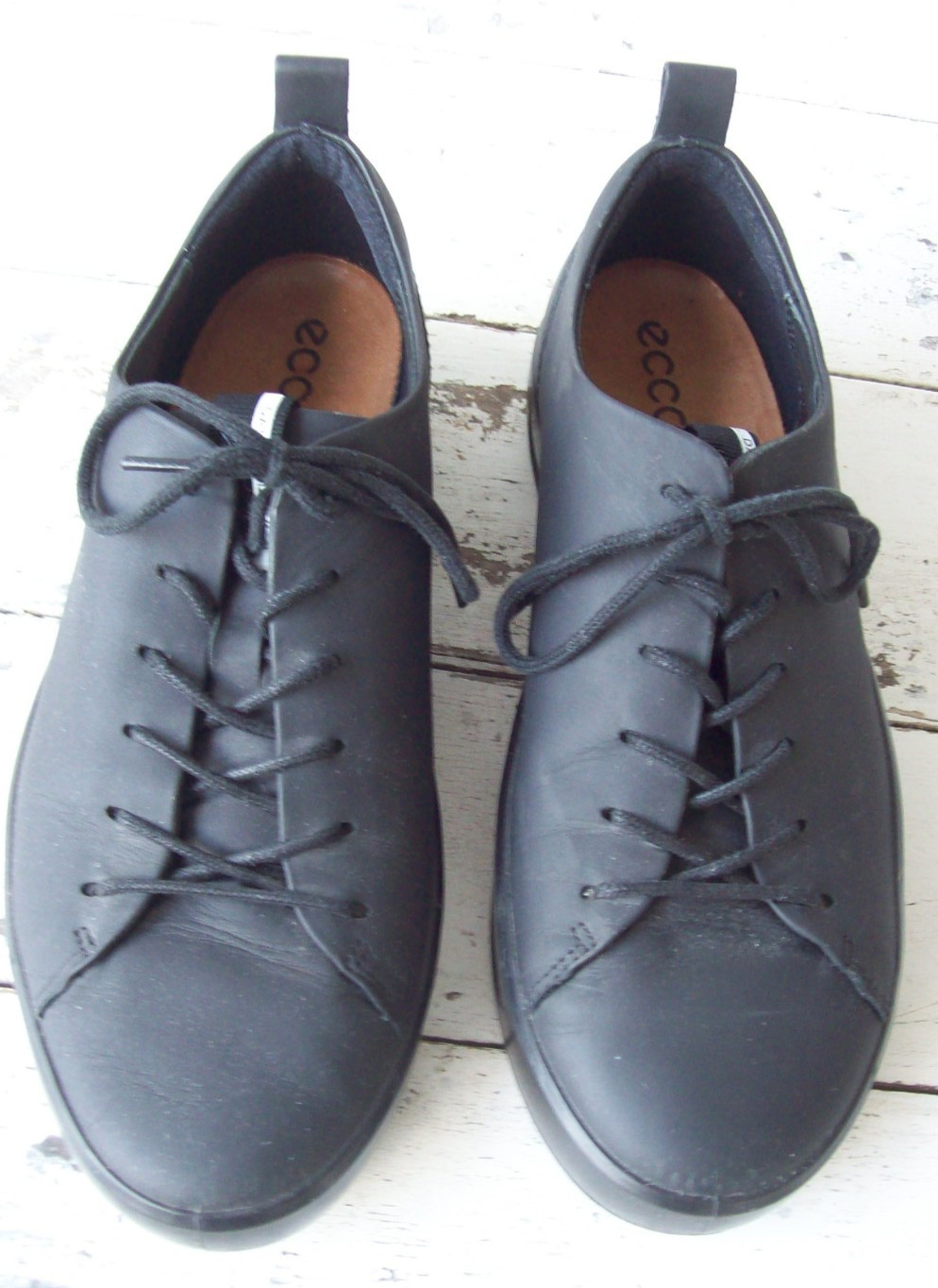 Ecco Danish Design Nubuck Sneakers~Black on Black~Mens Size 40/41 EU~US 7.5