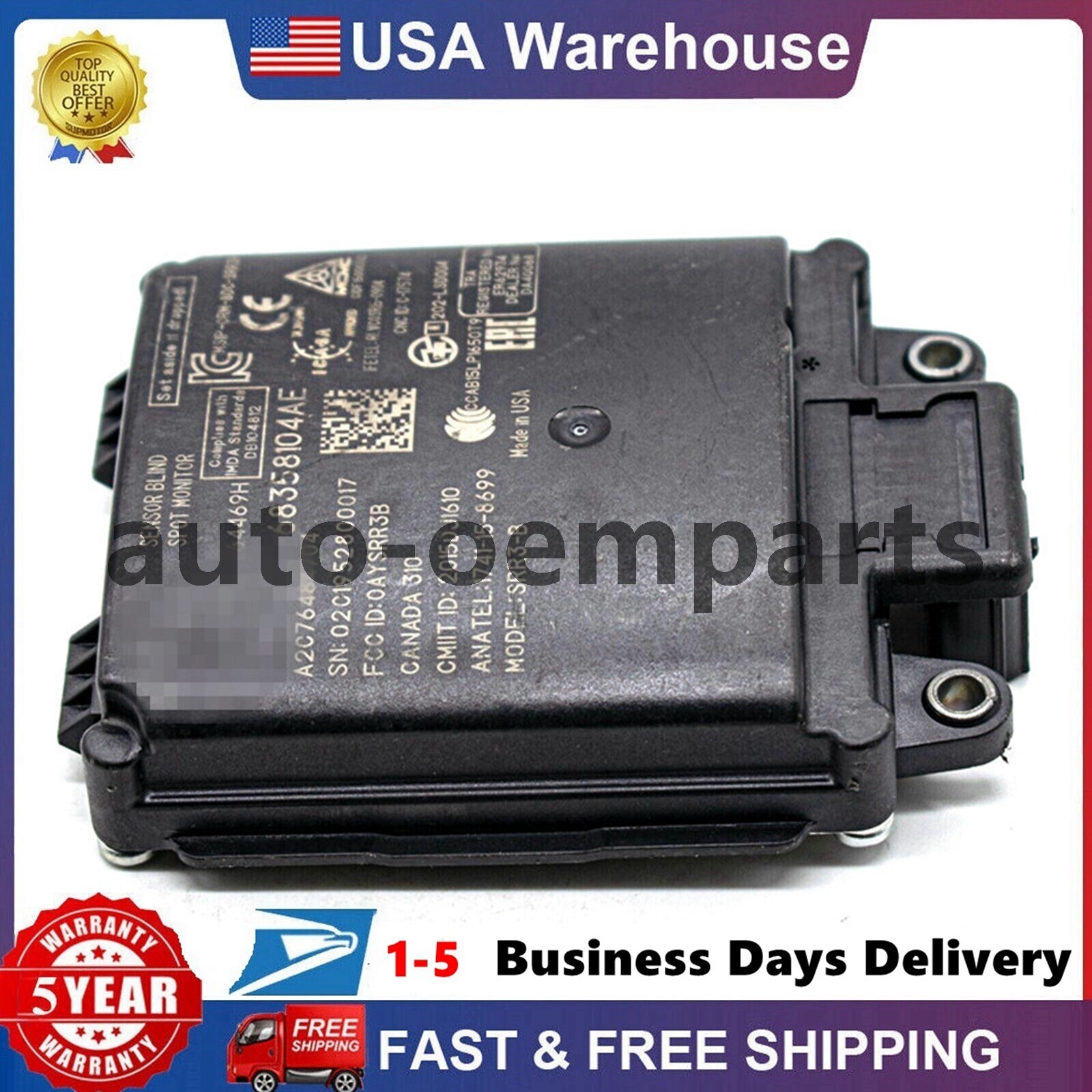 OEM Tail Light Blind Spot Module Sensor for 2019 - 2022 Ram 2500 3500 68358104AE
