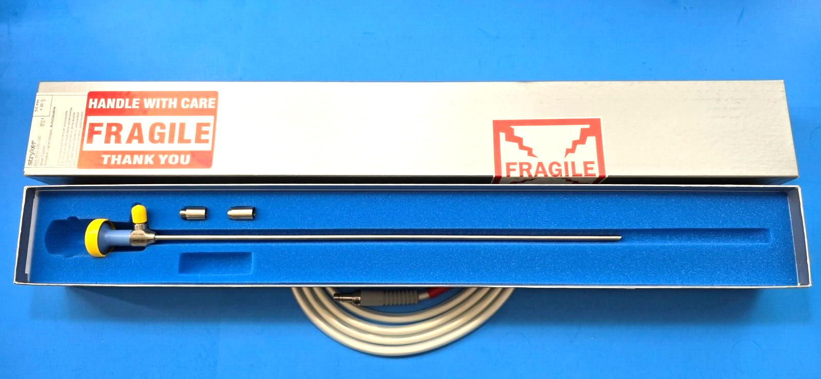 Stryker 502-205-030 Bariatric Scope 5.0mm x 30* degree x45cm & Fiber Optic cable