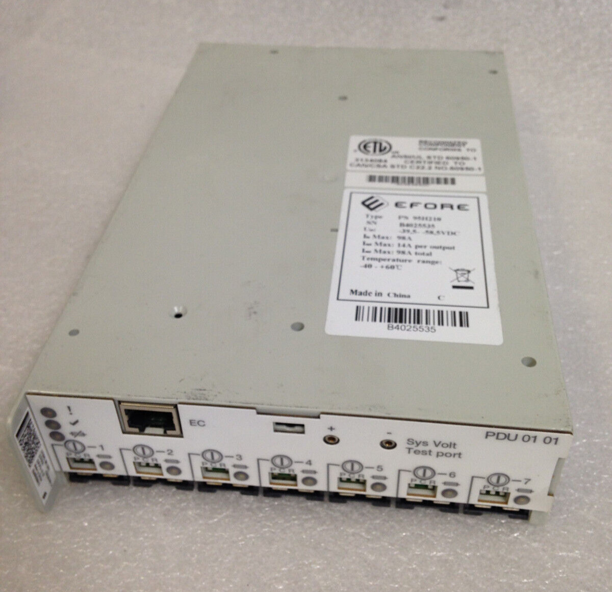 ERICSSON PDU 01 01 EFORE TYPE PS 95H210, BMG 980 336/2 , 60950-01