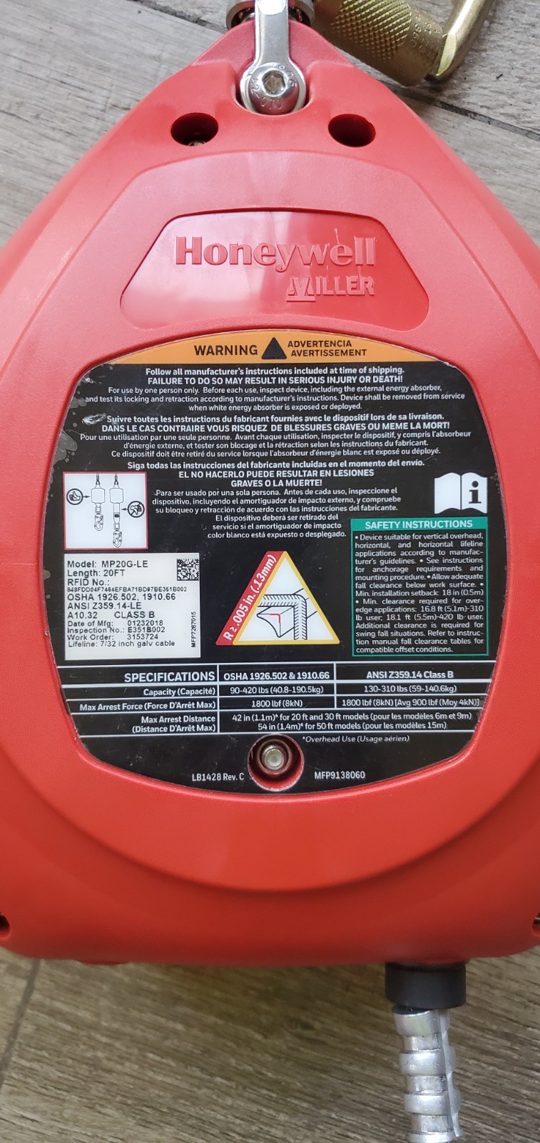 Honeywell Falcon Edge MP20G-LE