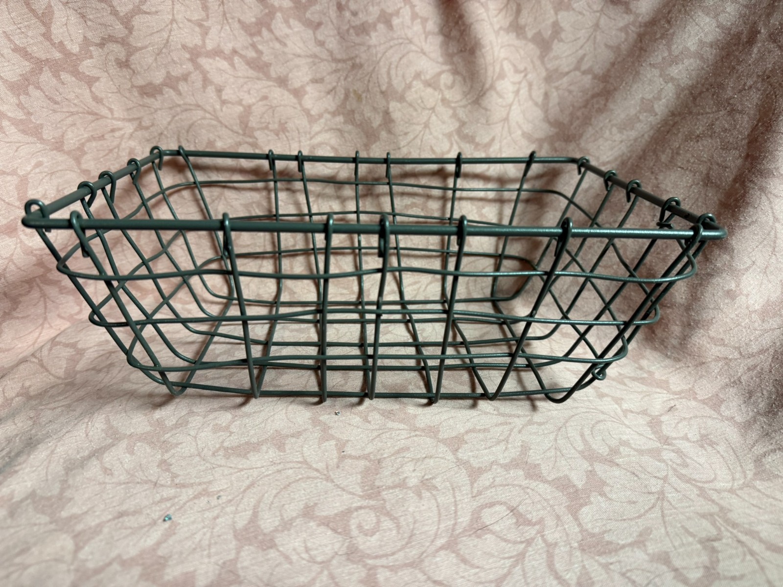 Primitive Free Form Wire 11" Basket Rectangular Industrial Farmhouse Style