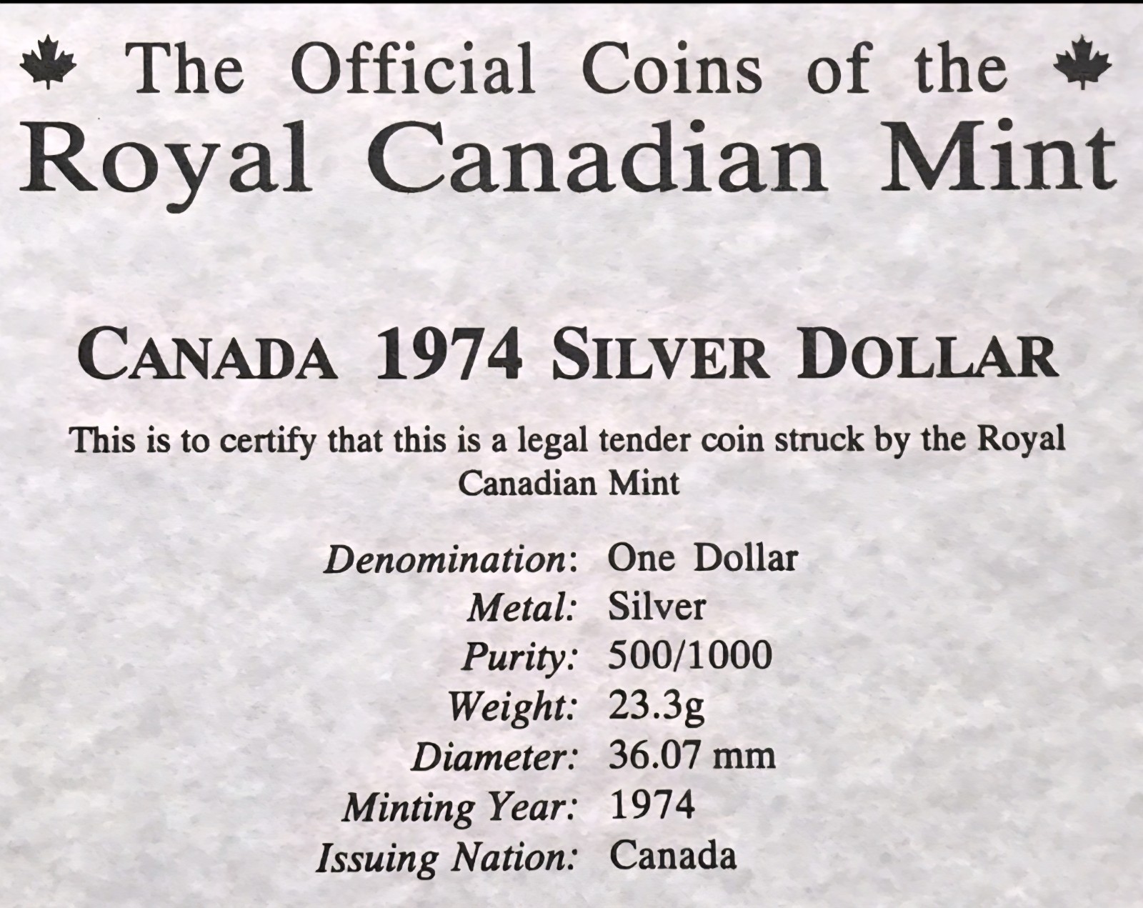 Canada Silver Dollar Winnipeg Centennial SP67 Cameo NGC Maple Leaf Label