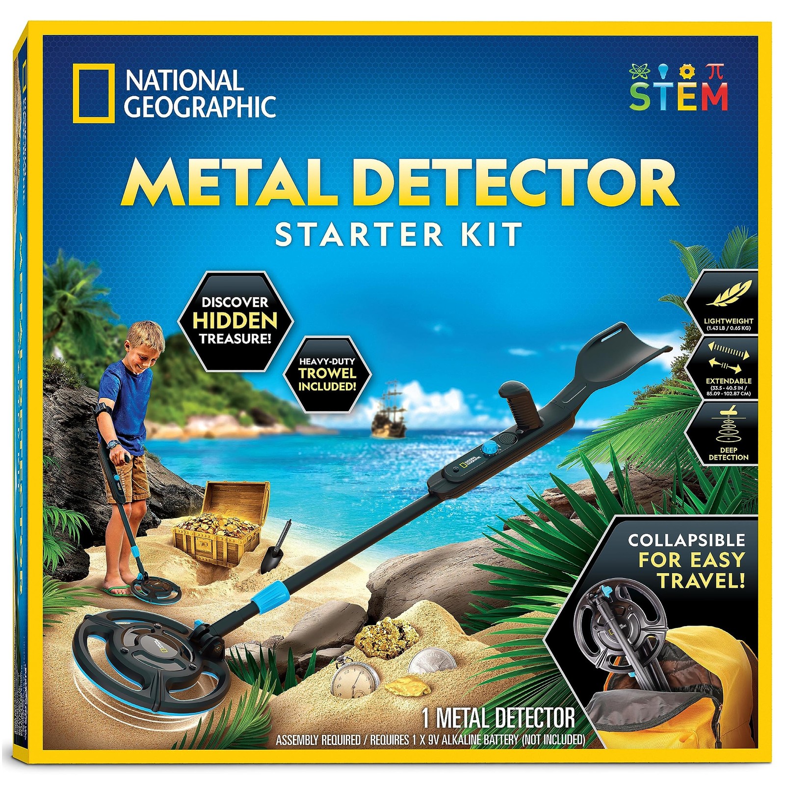 National Geographic Starter Metal Detector Kit for Kids - Kids Metal Detector...