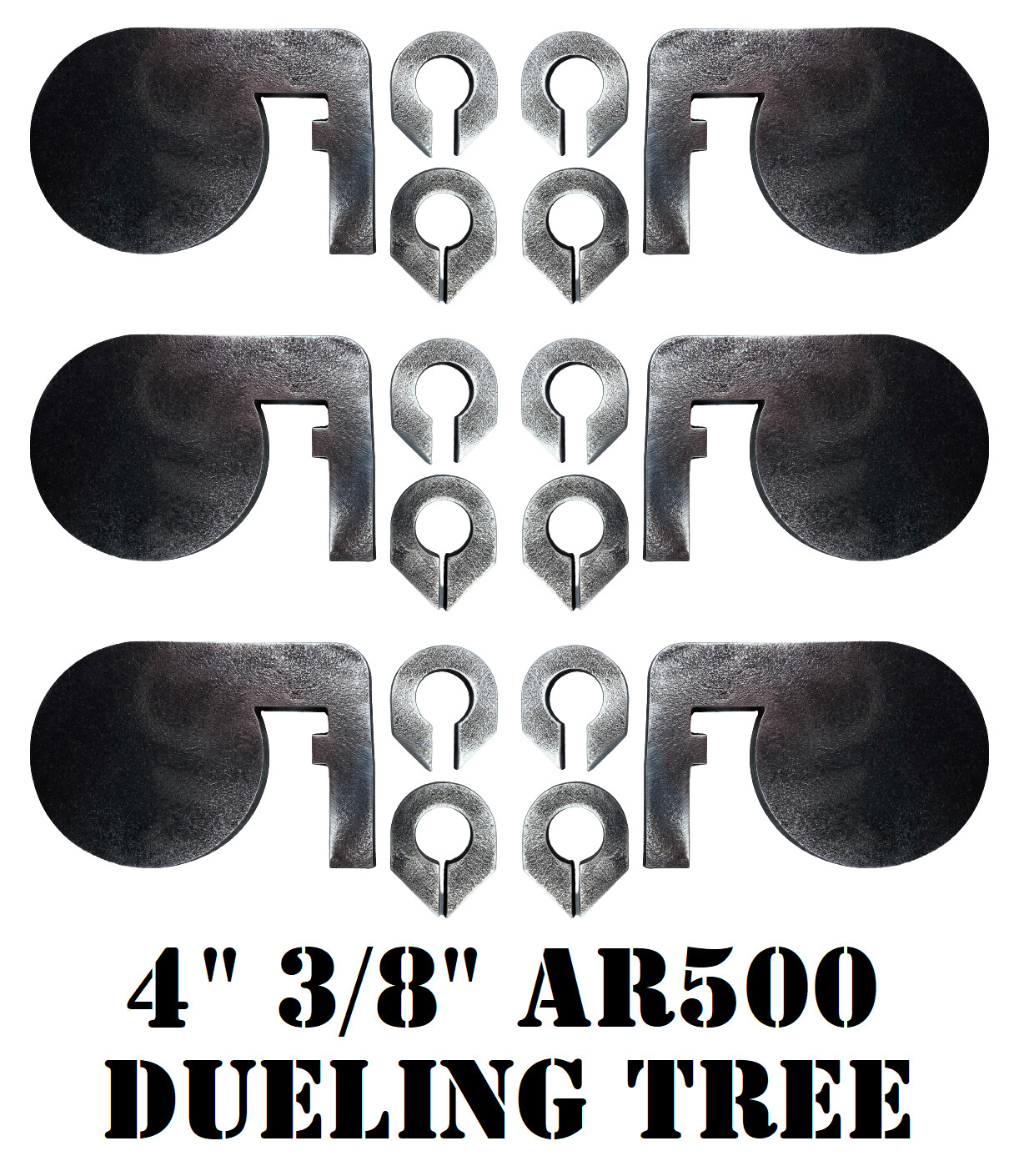 4"x3/8 AR500 Steel Shooting Reactive Targets Dueling Tree Paddles DIY Angle Iron