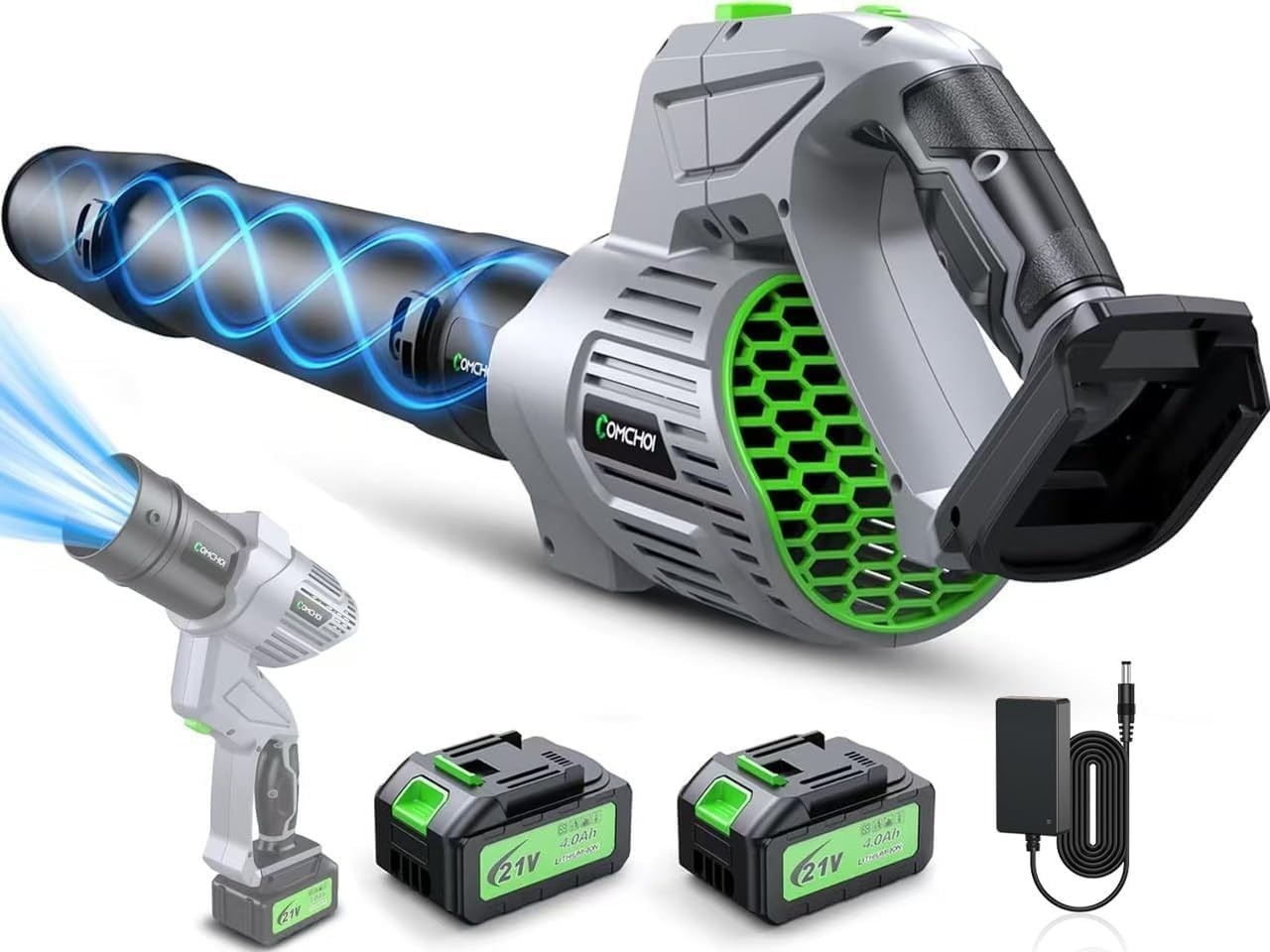 Electric Leaf Blower, Cordless, 680 CFM, 5 Speeds, 2 Batteries & Charger, NEW