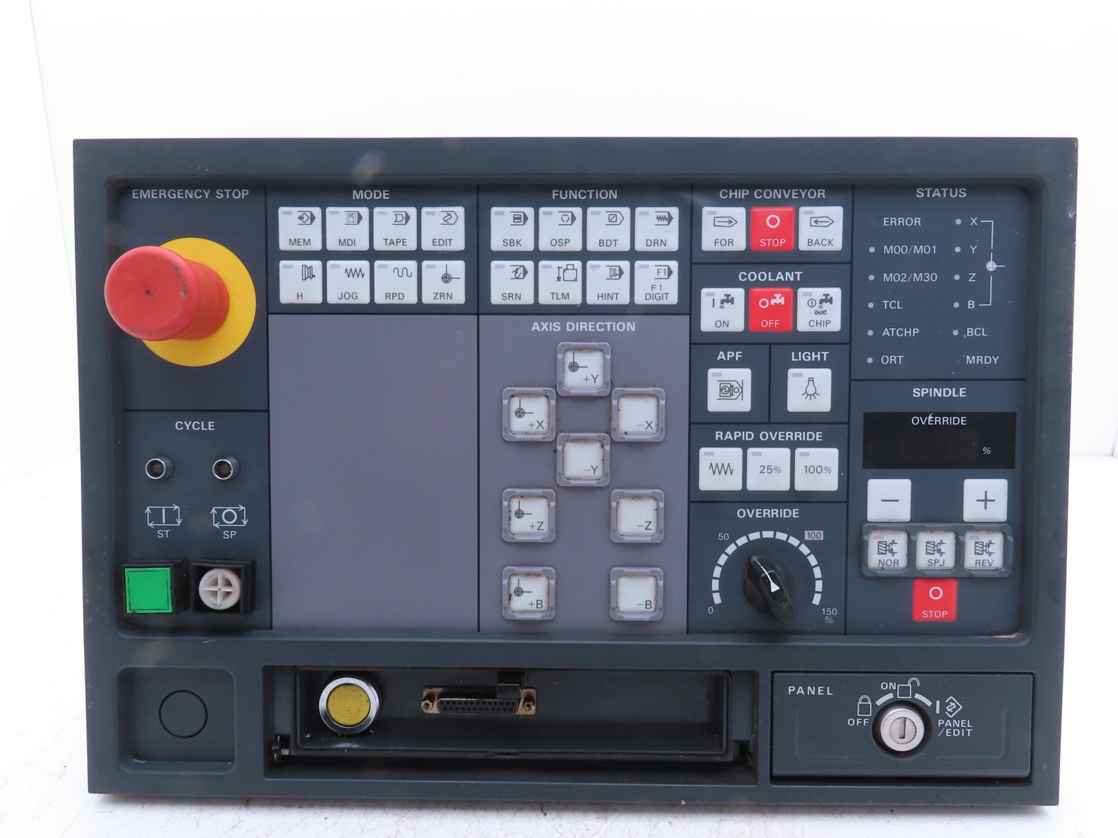 Mori Seiki SH-630 HMI Operator Push Button Control Panel Unit E54017B01 READ