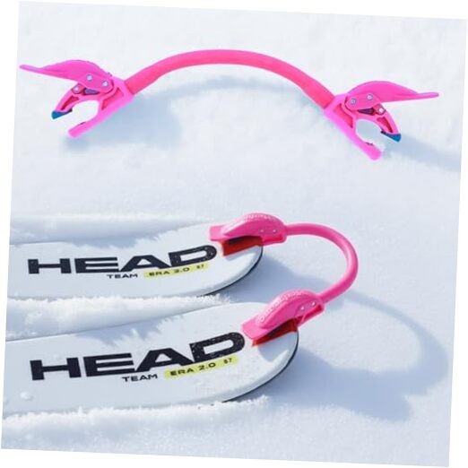 Wedgease Ski Tip Connector - Learn to Ski - Teaches Speed Control, Making PINK