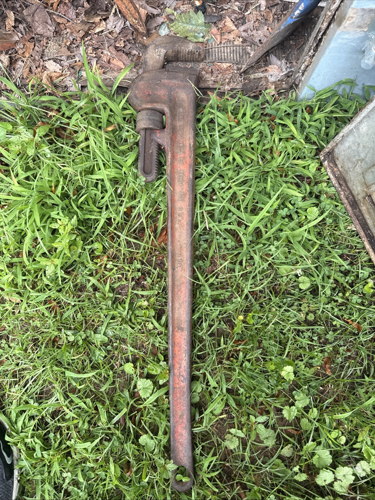 Ridgid 36” Pipe Wrench Straight Heavy Duty The Ridge Tool Co. Elyria, Ohio U.S.A