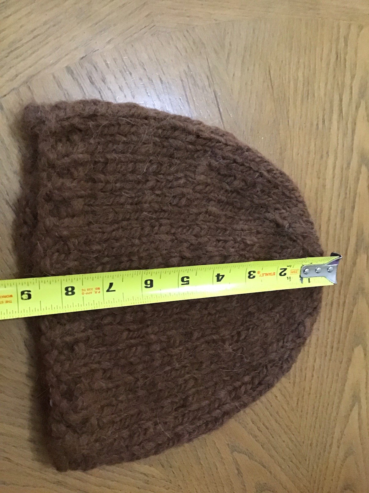 Brown Alpaca Crocheted Handmade Skull Cap