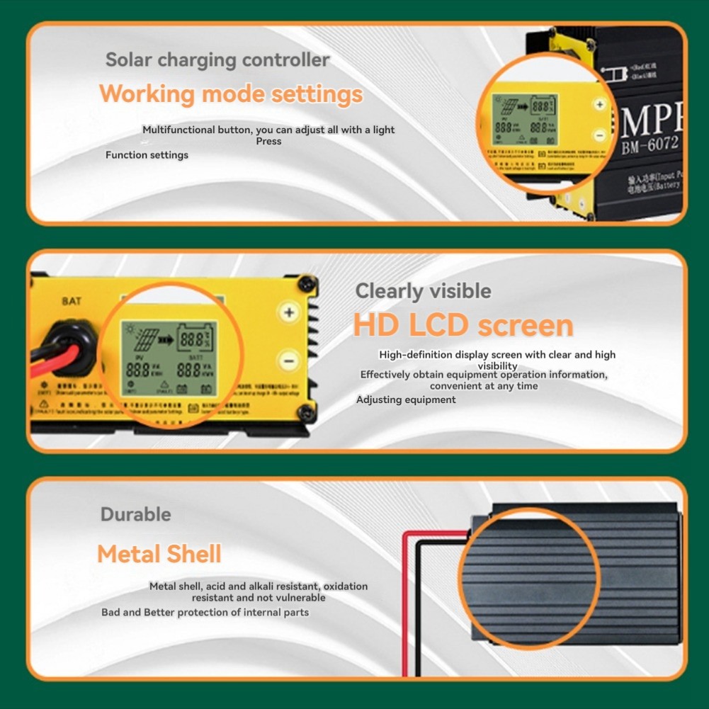 BM6072 600W MPPT Boost Solar Controller for 24V 36V 48V 60V 72V Battery1169
