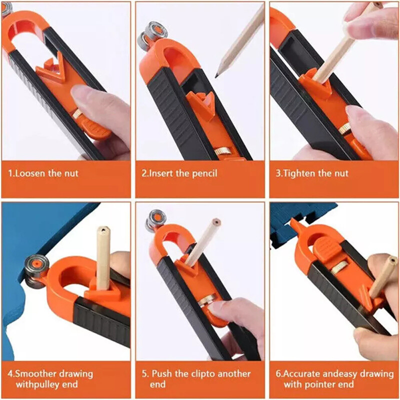 2026 NEW Profile Scribing Ruler Contour Gauge with Lock - Precise Scribe Tool