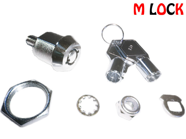 LOT OF 7 5/8" Tubular Cam Lock; TOOL BOX 180 degree turn 2 key pull keyed alike