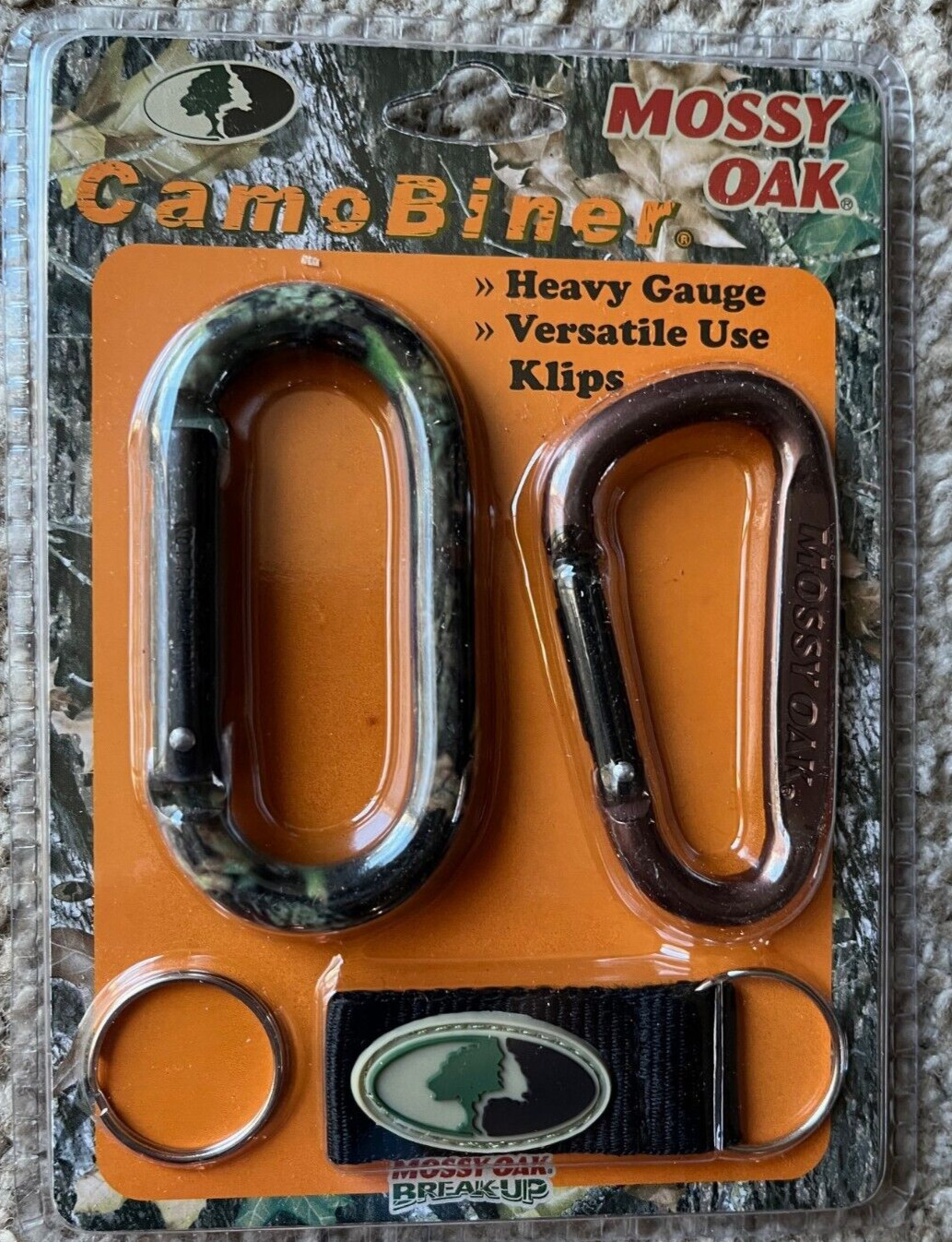 Mossy Oak Camobiner (2) 2 packs Solid Aluminum Great for Hunting Camping Hiking