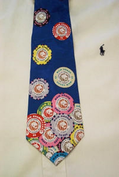 MGM Grand Las Vegas Silk Neck Tie Casino Chip Poker NWT