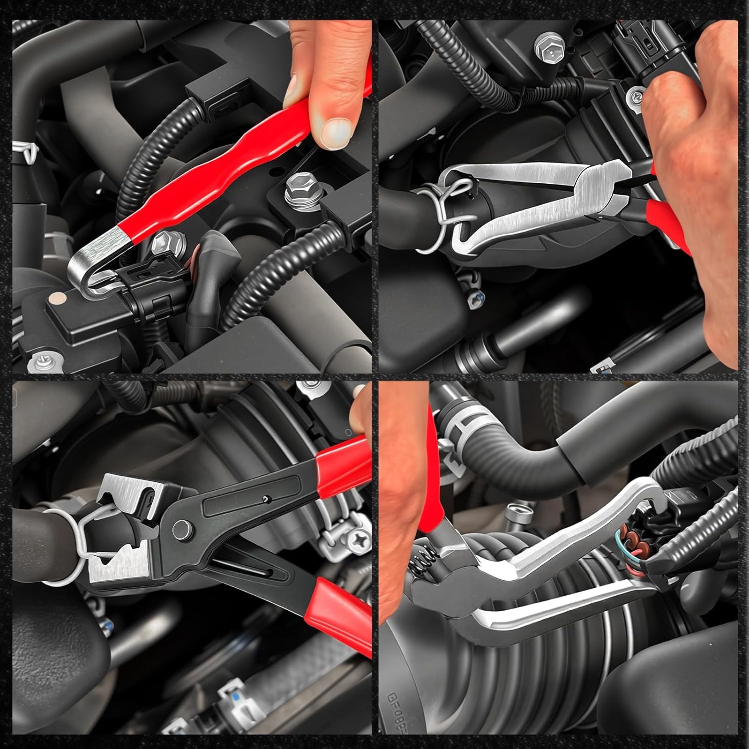 4 Pcs Repair Tool Auto Electrical Disconnect Pliers Connector Separator Wiring