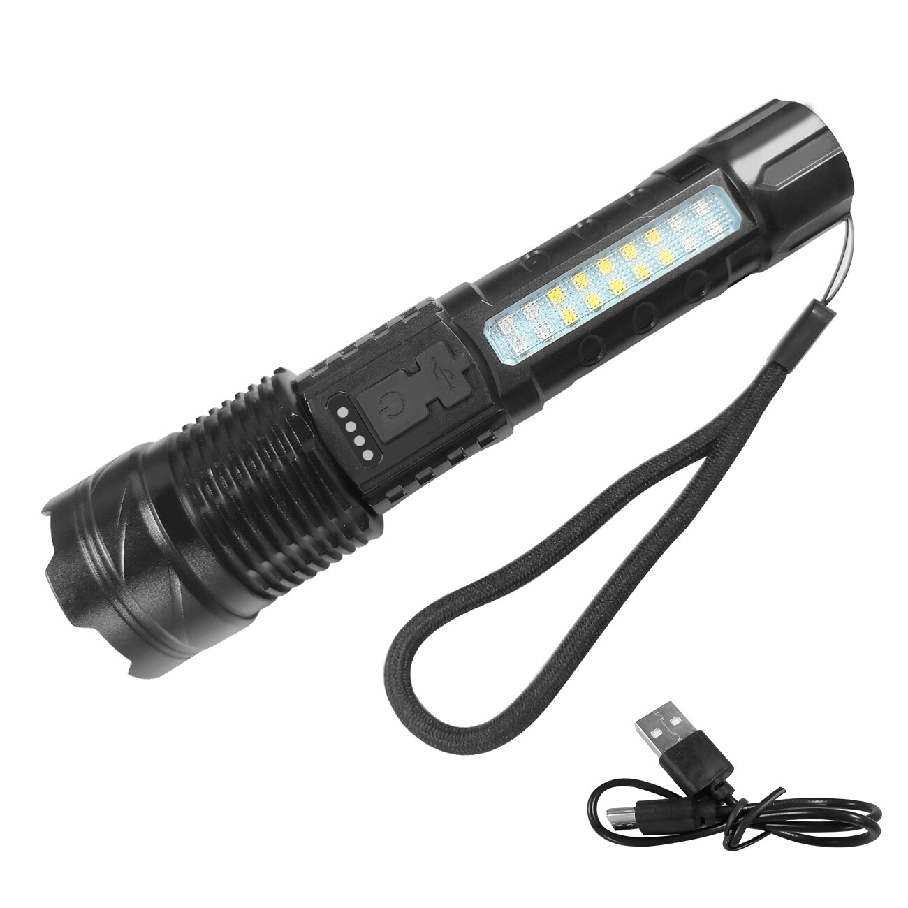 LED Super Bright Flashlight Rechargeable Torch Tactical Lamp USB+ Battery