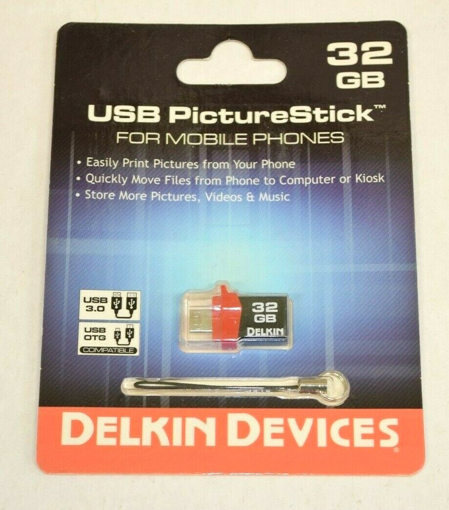Delkin 32GB USB PictureStick for Mobile Phones