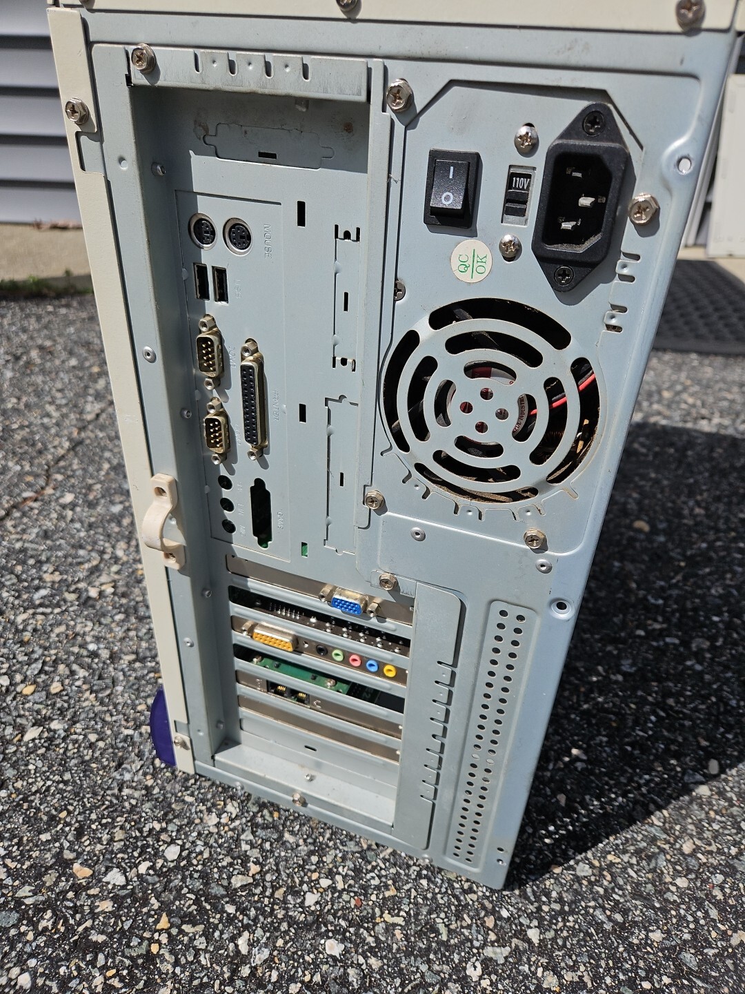 Vintage 1990s PC CPU Computer Translucent Case 89 S7