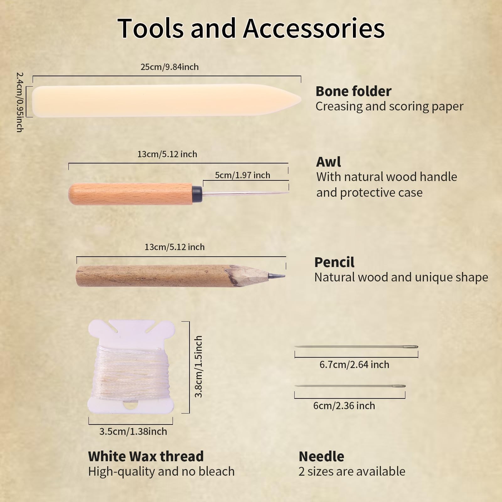 DIY Bamboo Book Binding Kit with Awl, Cradle, Punching Tools & Guide - Craft Sup