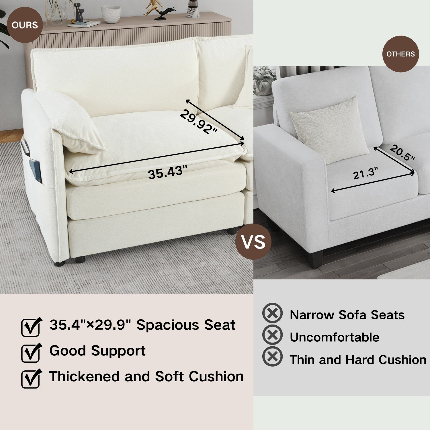 Modern Accent Chair Single Sofa Upholstered Armchair Living Room Sofa w/ Pillows