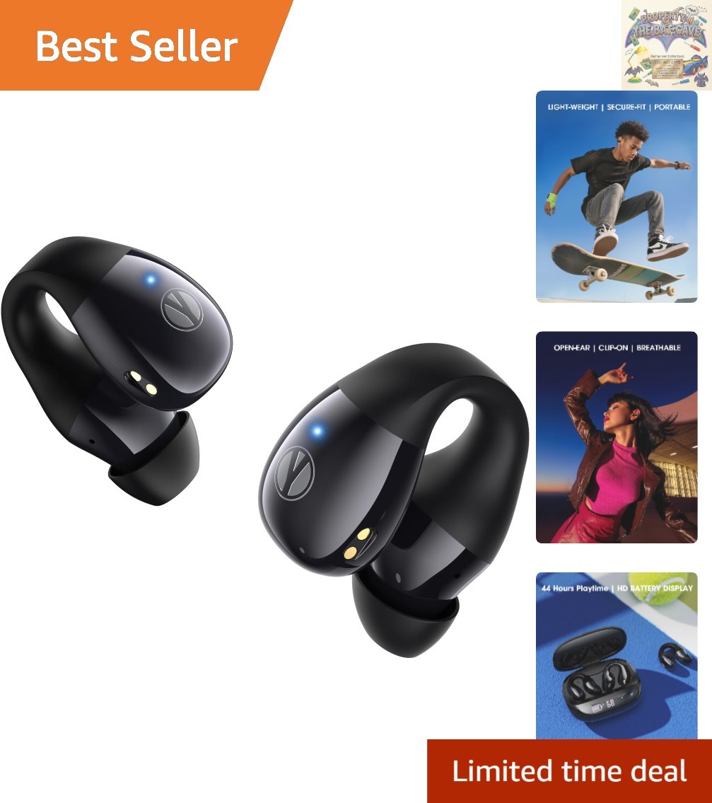 Wireless Open Earbuds with 44 Hours Battery Life – Perfect for Running & Sports