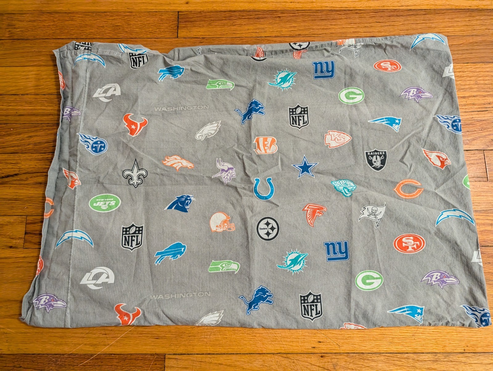 Pottery Barn Tween NFL Team Logos Standard Single Pillow Case Football Decor