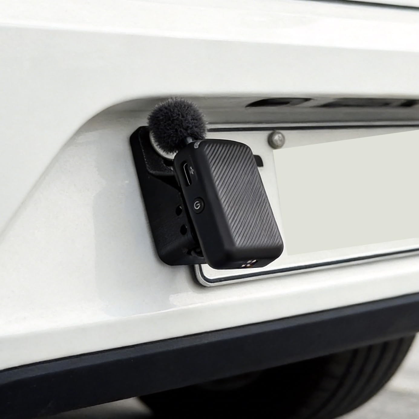 License Plate Mount Compatible with DJI Mic, Vehicle Plate Holder for Recording