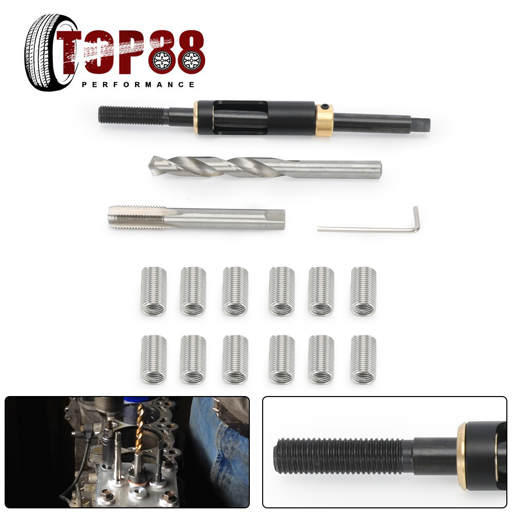 M11 x 1.5 Head Bolt Thread Repair Kit Automotive Tools for Toyota Honda Ford GM