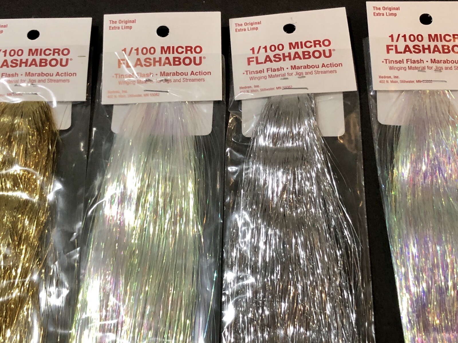 HEDRON MICRO FLASHABOU - 1/100"  YOU PICK COLOR. FLY TYING FLASH MATERIAL. midge