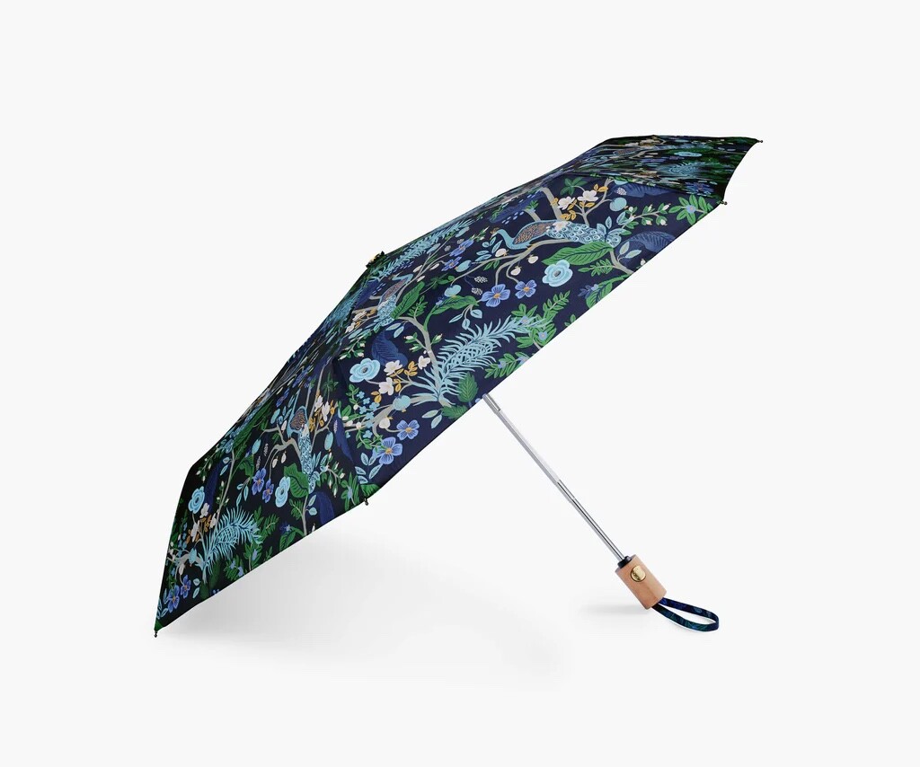 Rifle Paper Co Travel Umbrella | Peacock - New with Tags