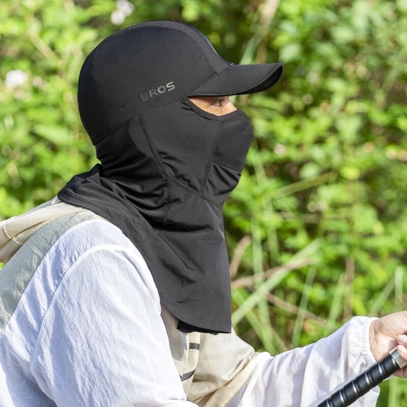 ROCKBROS Summer Balaclava Face Mask Breathable Full Head Hat Sun Cap UVProtector