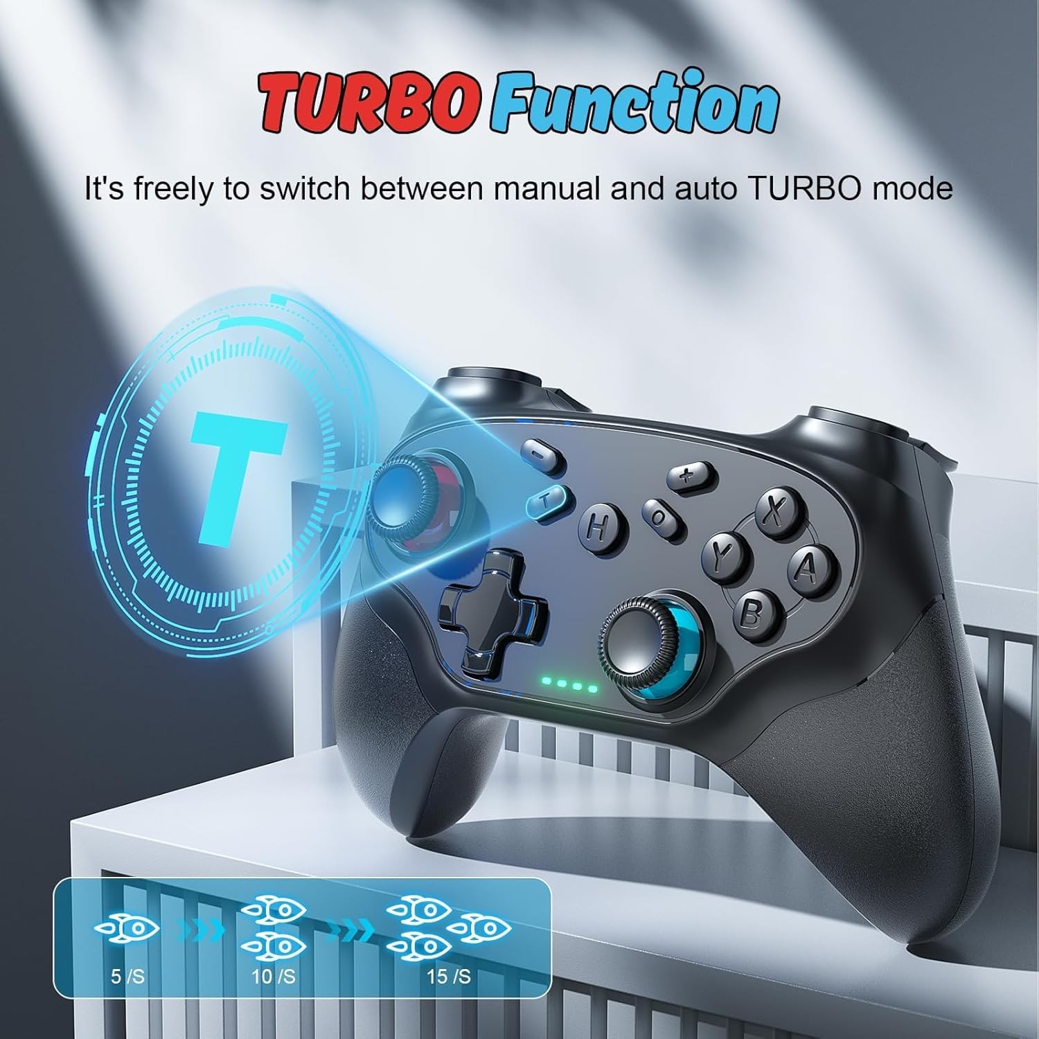 2 Pack Wireless Controller for Nintendo Switch 2/1 Lite/OLED and PC, with Blu...