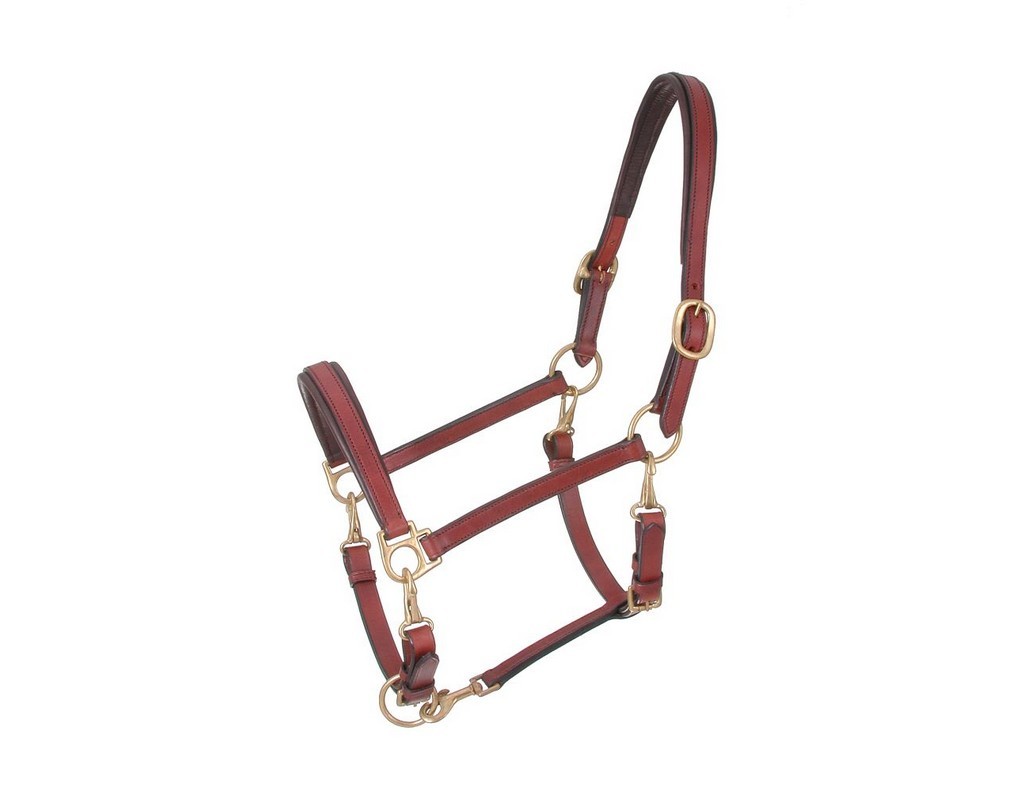 Tough 1 Halter Royal King 4-Way Stable Adjustable Horse Brown 44-9021