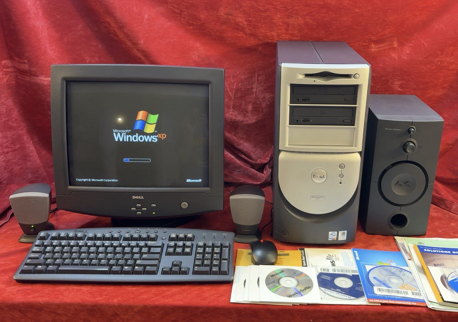 Complete Vintage DELL Windows ME/98/XP Triple-boot Retro PC System Year 2000 Y2K