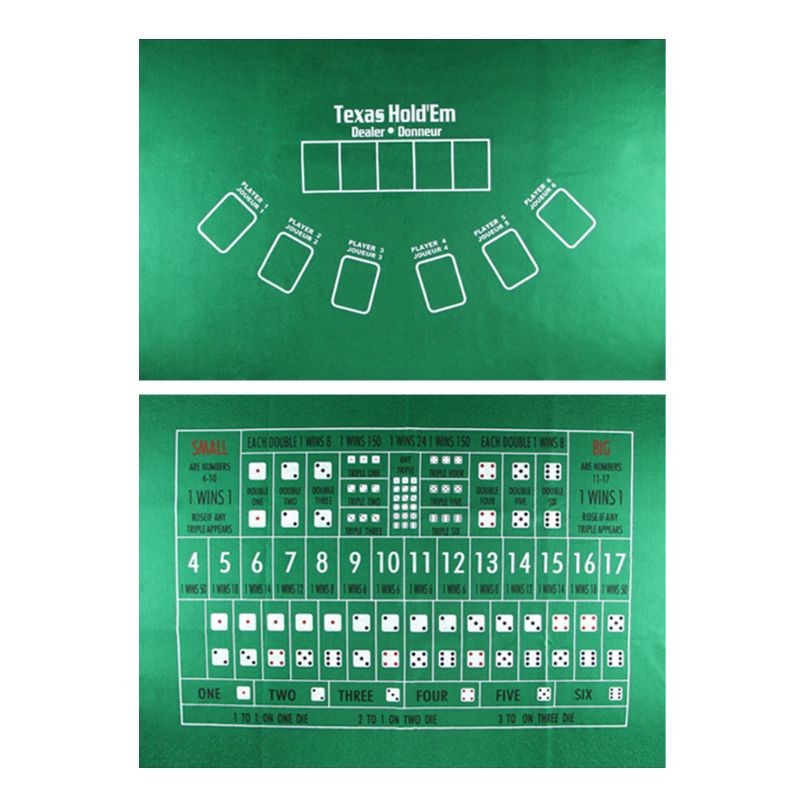 Hold em Tablecloth Flannel 21 Points Table Mat Game Entertainment