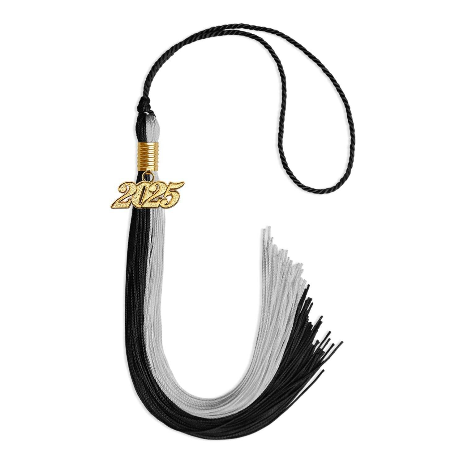 Endea Graduation Black/Silver Tassel with Gold Date Drop