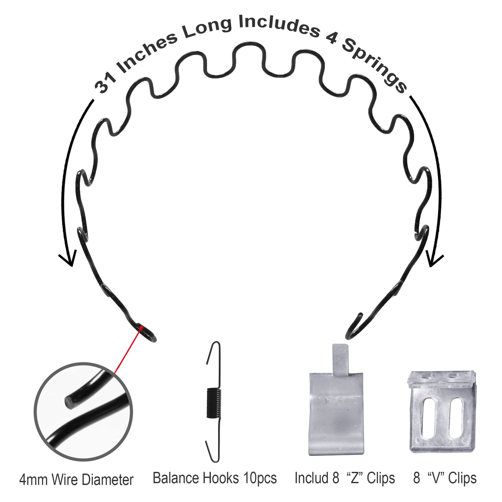 31 Inch Upholstery Spring Seat Repair Kit Furniture Sofa Couch Recliner