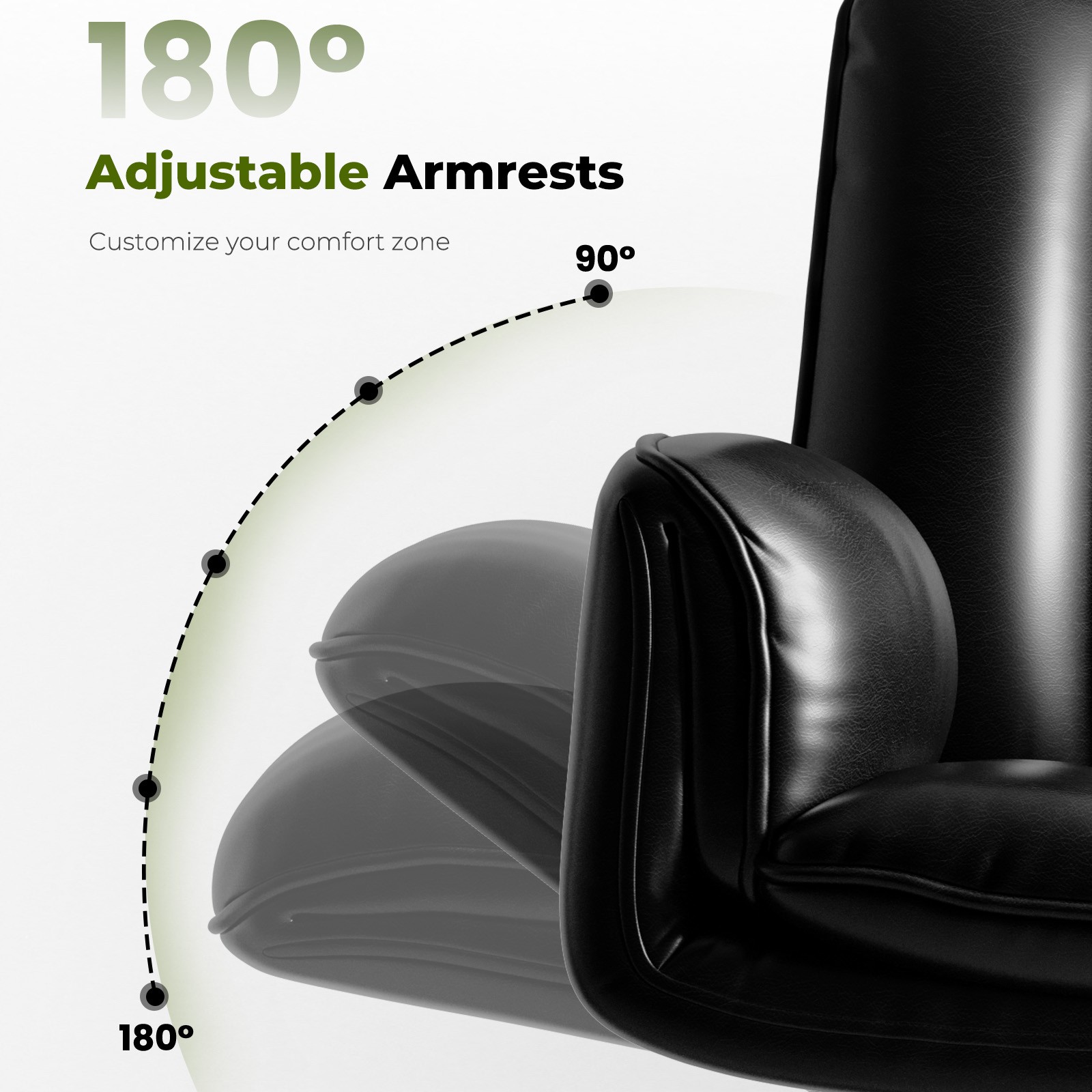 PU Leather Office Chair Ergonomic Computer Gaming Chair Desk Chair with Footrest