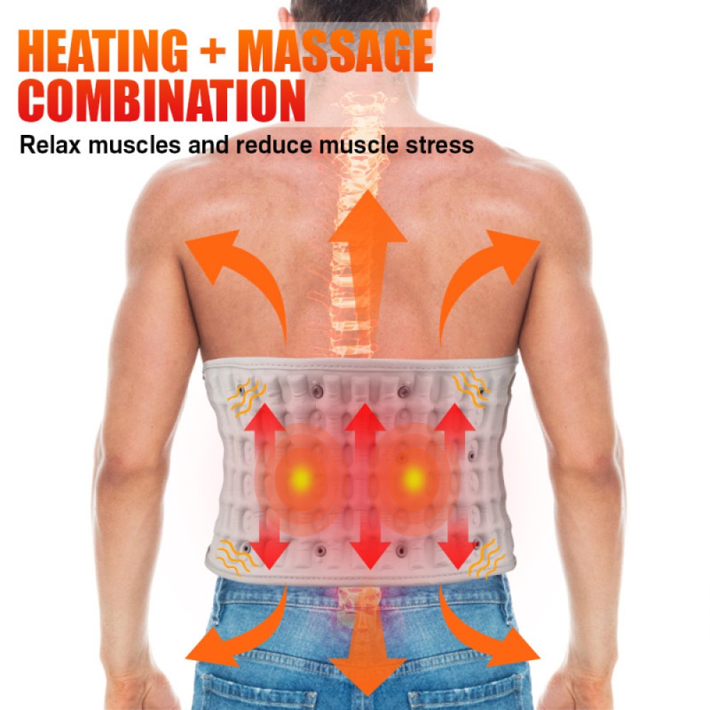 Heating Massage Decompression Belt Lumbar Support for Lower Back Pain Relief
