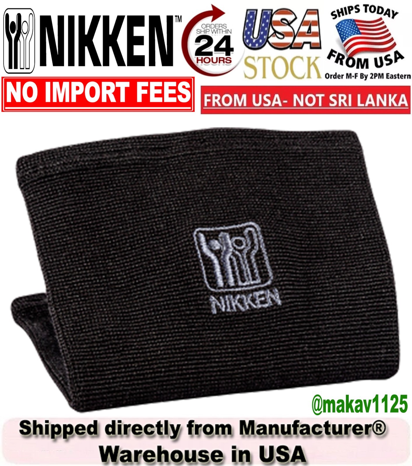 Nikken KenkoTherm® Knee Wrap (All Size) - Knee Support Washable - New in Box🔥🔥