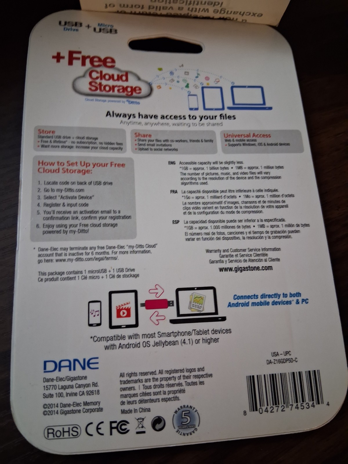 🌍 Dane USB, 16 GB+ Microusb Target Exclusive Reward 2014 White