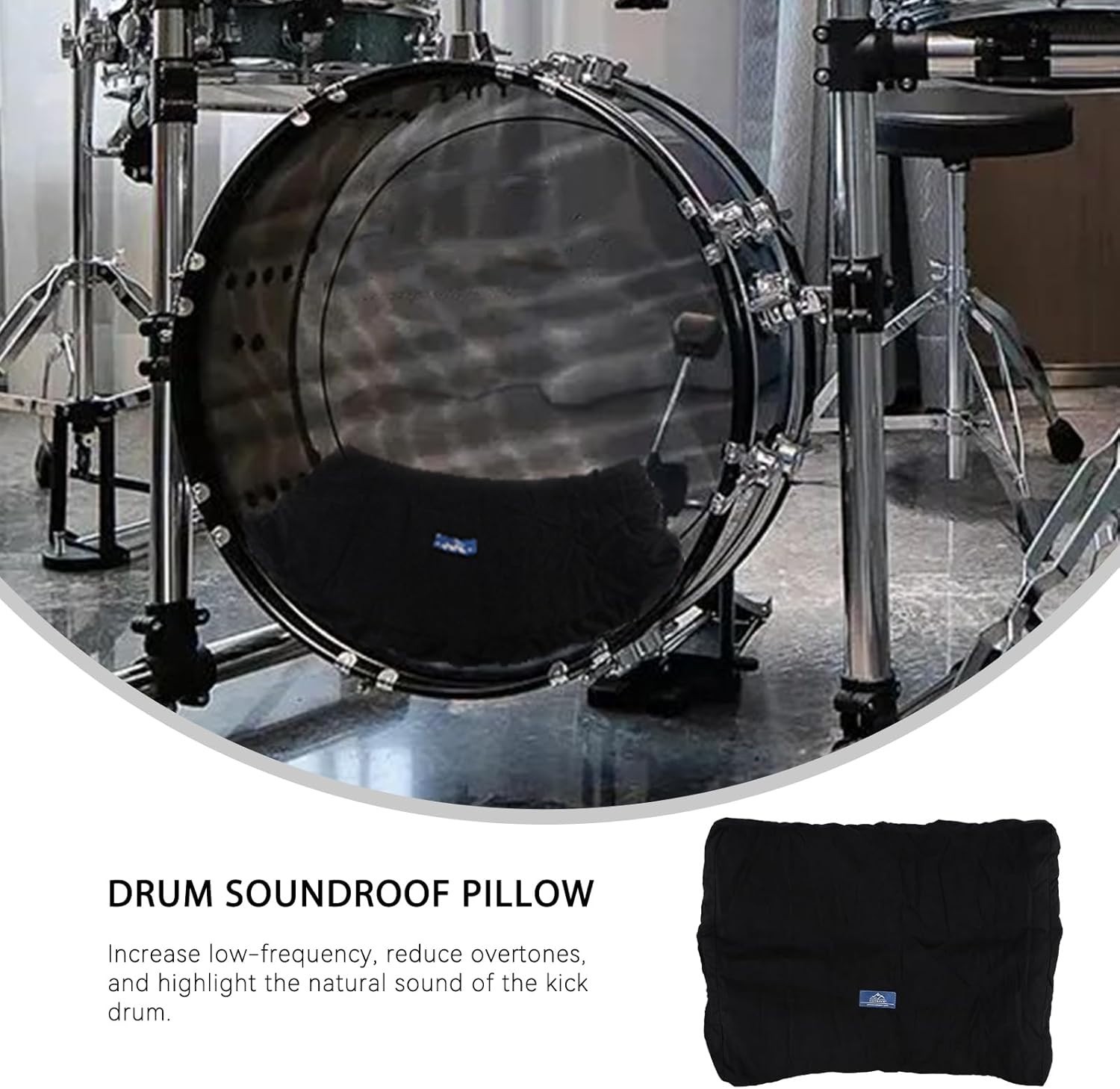 Bass Drum Pillow Drum Muffling Pillow for 22-24 inches Bass Drum Dampening Pi…