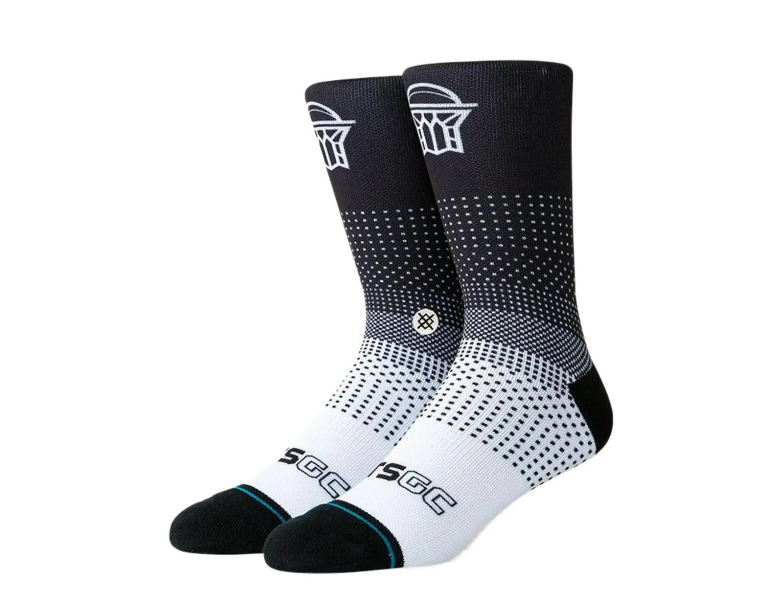Stance Casual NBA Brooklyn Nets Gaming GC 2K Crew Socks in Black/White | Men's