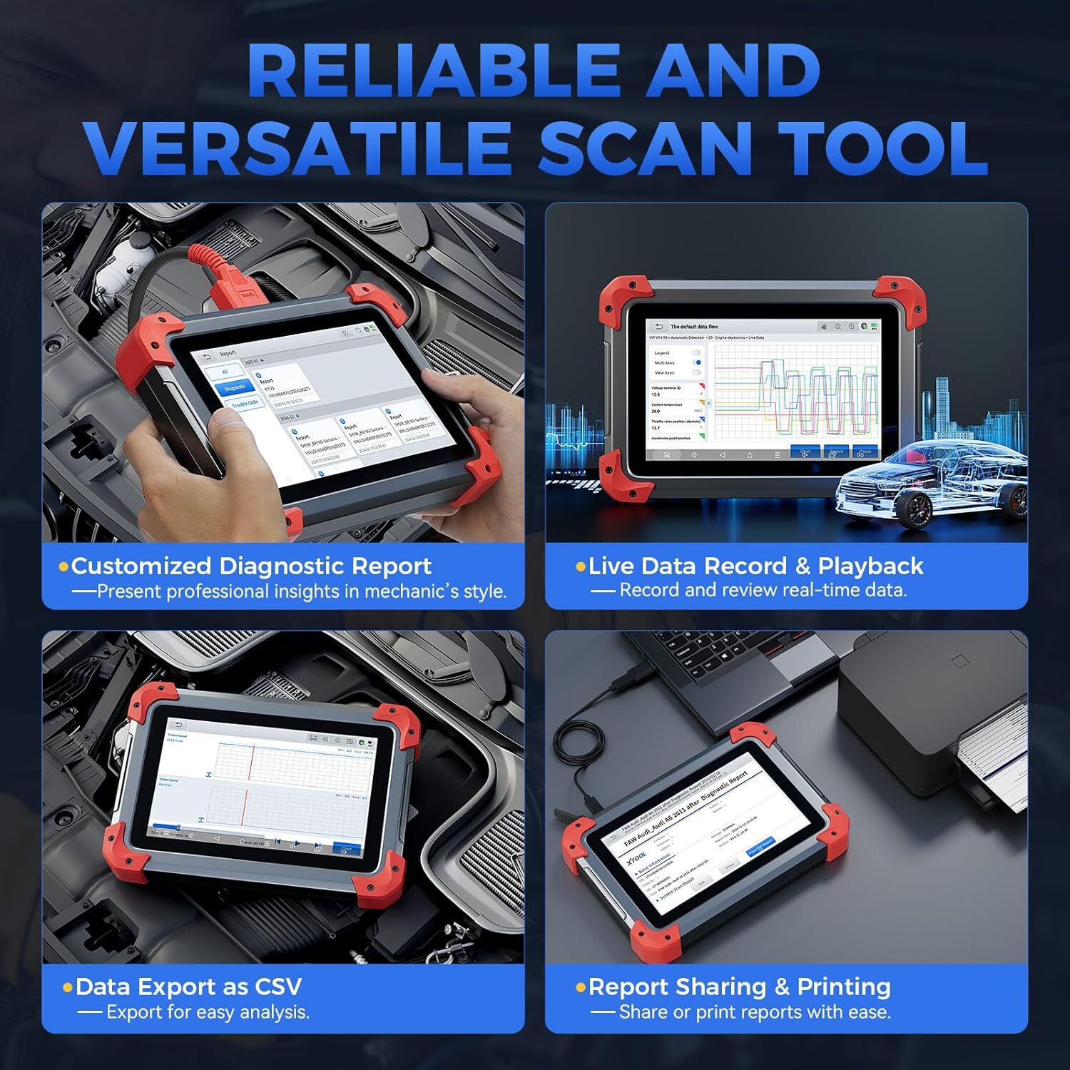2026 XTOOL D7 V2.0 Bidirectional Coding Diagnostic Tool OBD2 Scanner Full System