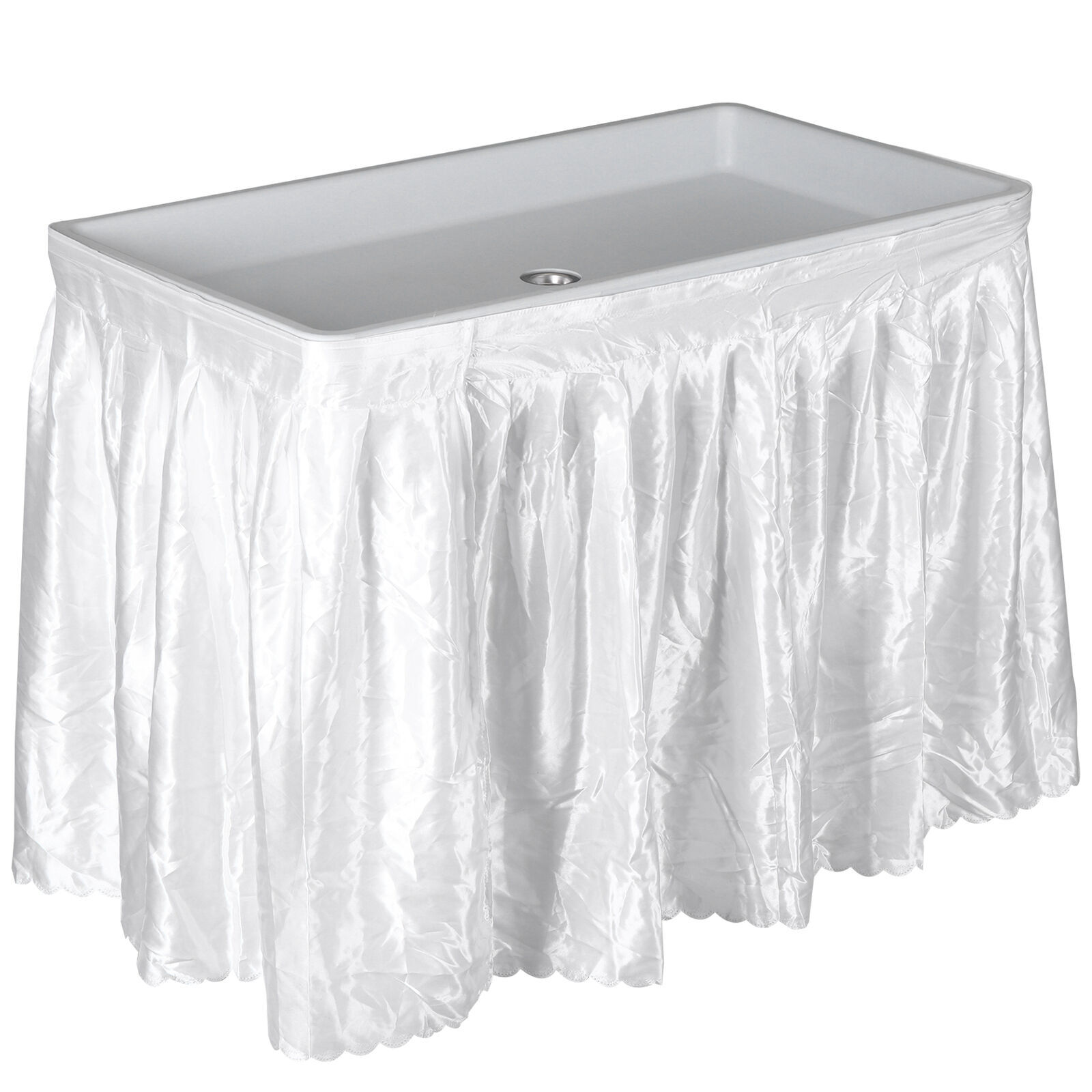 Party Ice Table W/ Cooler Matching Skirt For Elegant Refreshment Display HDPE