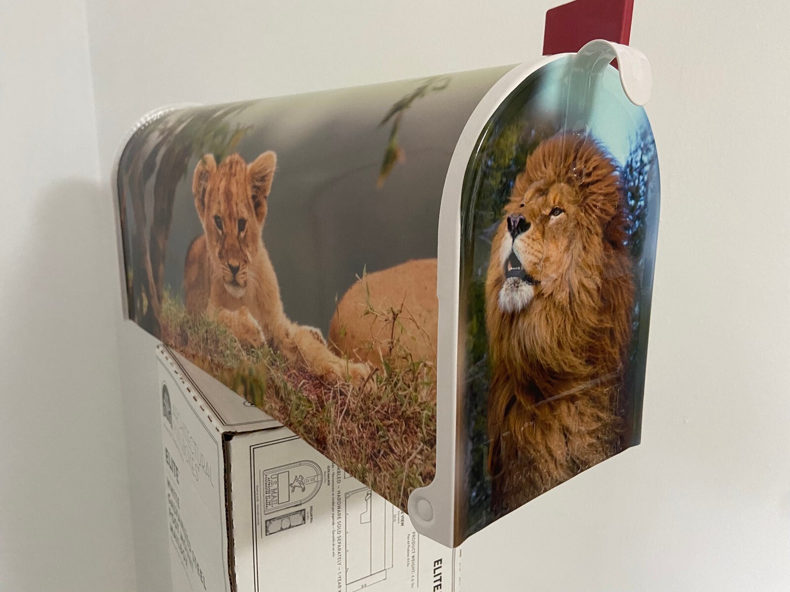 customized mailbox, lion, valentines gift, gifts for brother, farm mailbox, sale
